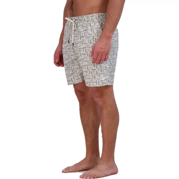 Eddie Bauer Mens SPF 50 Volley Swim Trunk  Fun Designs Comfortable and Stylish 7 InseamPumice