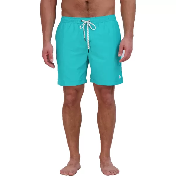 Eddie Bauer Mens SPF 50 Volley Swim Trunk  Fun Designs Comfortable and Stylish 7 InseamTurquoise