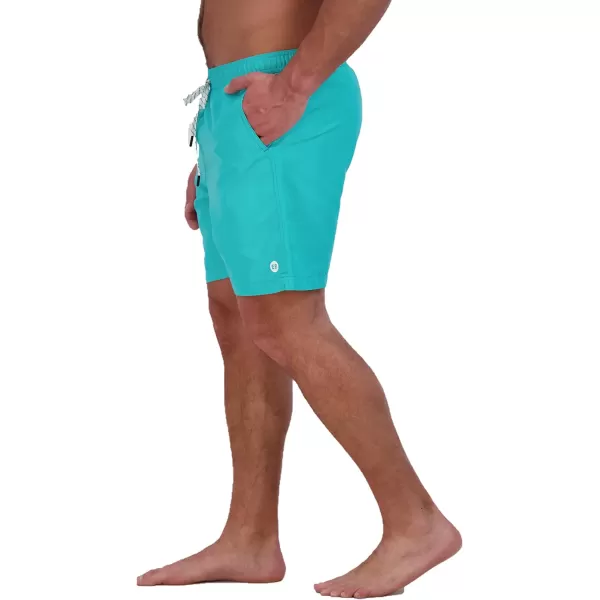 Eddie Bauer Mens SPF 50 Volley Swim Trunk  Fun Designs Comfortable and Stylish 7 InseamTurquoise