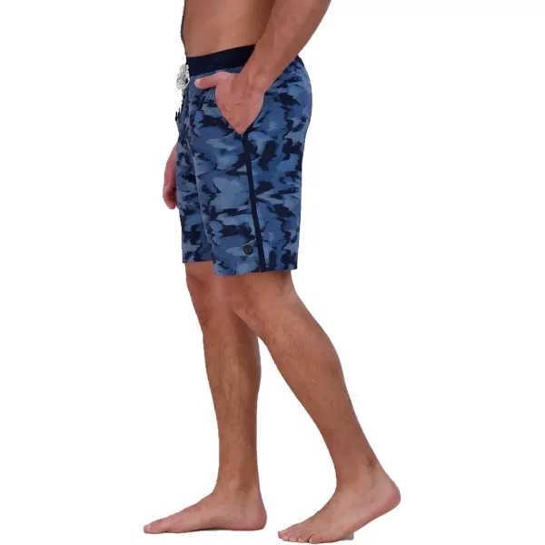 Eddie Bauer Mens SPF 50 Volley Swim Trunk 8 Inseam Comes with Comfort Liner  Ultimate Comfort  StretchAtlantic Blue