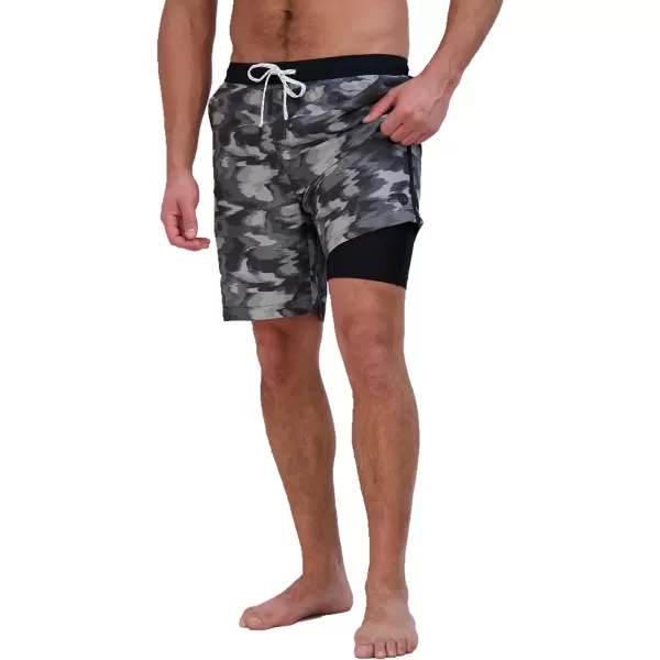 Eddie Bauer Mens SPF 50 Volley Swim Trunk 8 Inseam Comes with Comfort Liner  Ultimate Comfort  StretchBlack