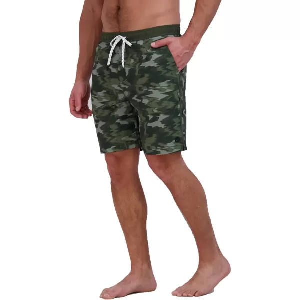 Eddie Bauer Mens SPF 50 Volley Swim Trunk 8 Inseam Comes with Comfort Liner  Ultimate Comfort  StretchDark Loden