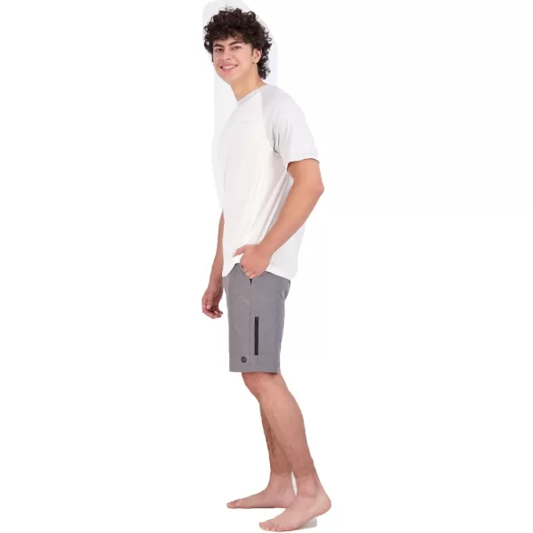 Eddie Bauer Mens Short Sleeve Colorblock Rashguard Shirt  UPF 40 Sun Protection  Tailored for Outdoor PursuitsCement