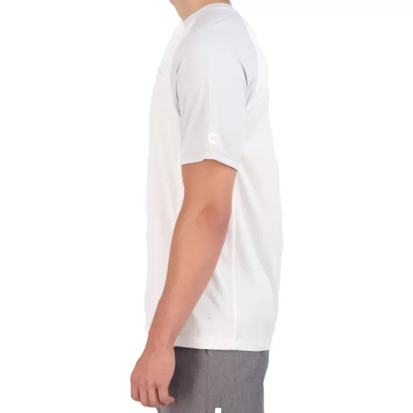 Eddie Bauer Mens Short Sleeve Colorblock Rashguard Shirt  UPF 40 Sun Protection  Tailored for Outdoor PursuitsCement