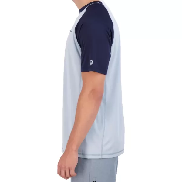 Eddie Bauer Mens Short Sleeve Colorblock Rashguard Shirt  UPF 40 Sun Protection  Tailored for Outdoor PursuitsSlate Blue