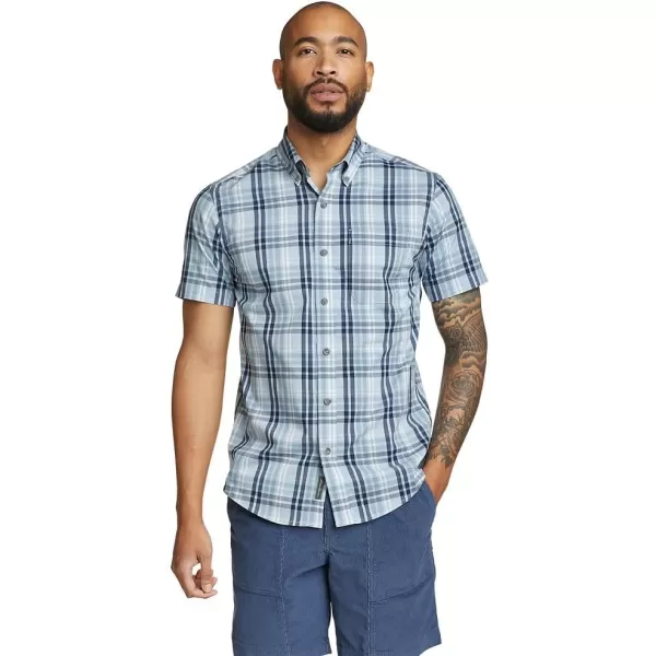 Eddie Bauer Mens ShortSleeve Voyager Flex ShirtSlate Blue