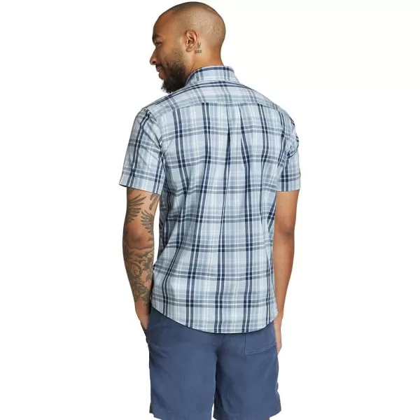 Eddie Bauer Mens ShortSleeve Voyager Flex ShirtSlate Blue