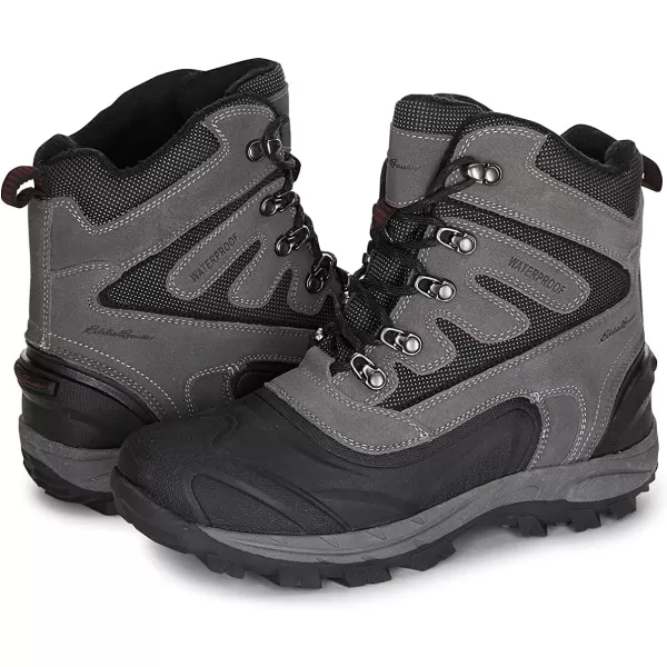 Eddie Bauer Mens Waterproof Hiking Snow BootBlack