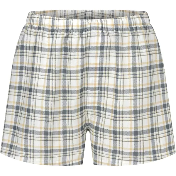 Eddie Bauer Mens Woven Comfortable Boxer Shorts Underwear 3 PackGrey StewardAsh PlaidBlack Tartan