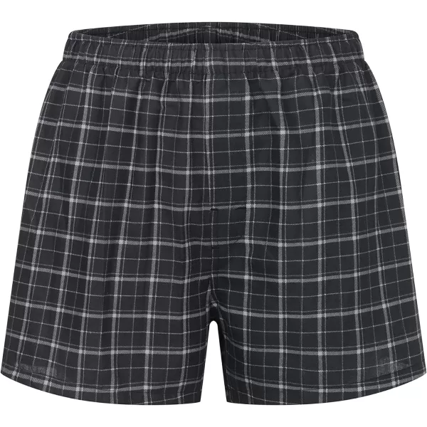 Eddie Bauer Mens Woven Comfortable Boxer Shorts Underwear 3 PackHunter PlaidNavy TartanBlack Douglas Check