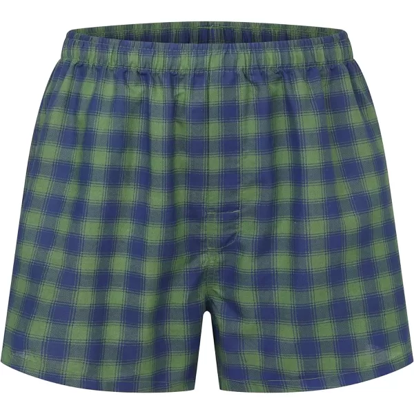 Eddie Bauer Mens Woven Comfortable Boxer Shorts Underwear 3 PackNavy Douglas CheckHunter PlaidRed Tartan