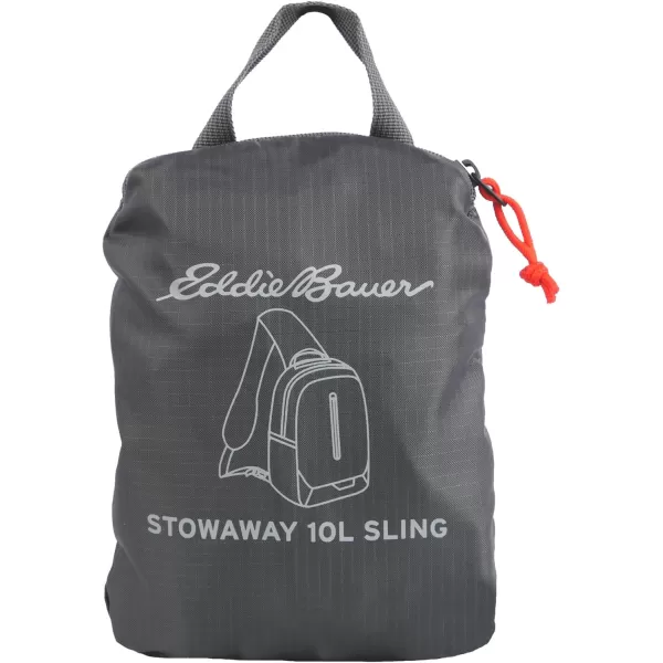 Eddie Bauer Stowaway Packable 10L Sling 30 Made from Polyester with Lightly Padded Shoulder StrapDark Smoke