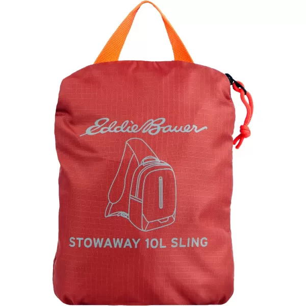 Eddie Bauer Stowaway Packable 10L Sling 30 Made from Polyester with Lightly Padded Shoulder StrapMaroon