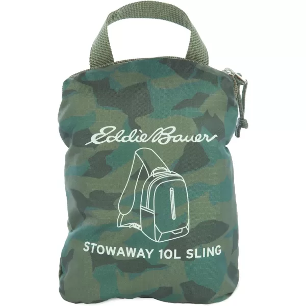 Eddie Bauer Stowaway Packable 10L Sling 30 Made from Polyester with Lightly Padded Shoulder StrapSprig