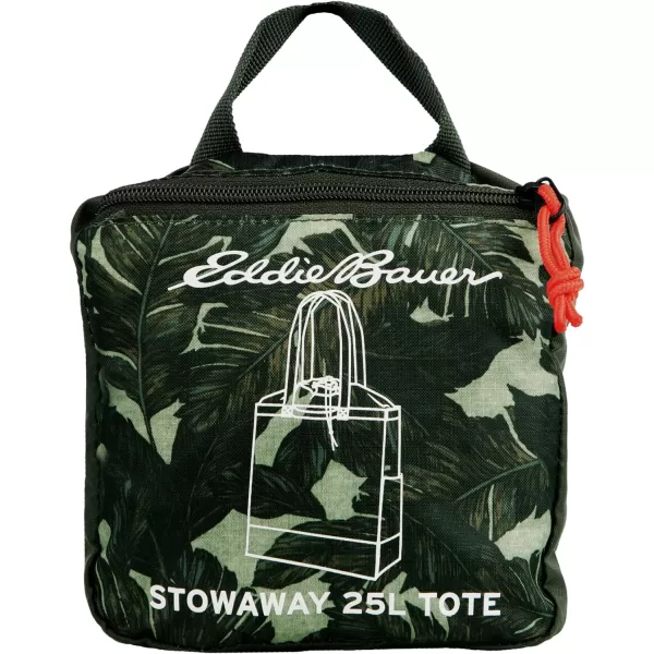 Eddie Bauer Stowaway Packable 25l Cinch Tote with Adjustable CordLock Closure and Exterior Slip PocketDark Loden