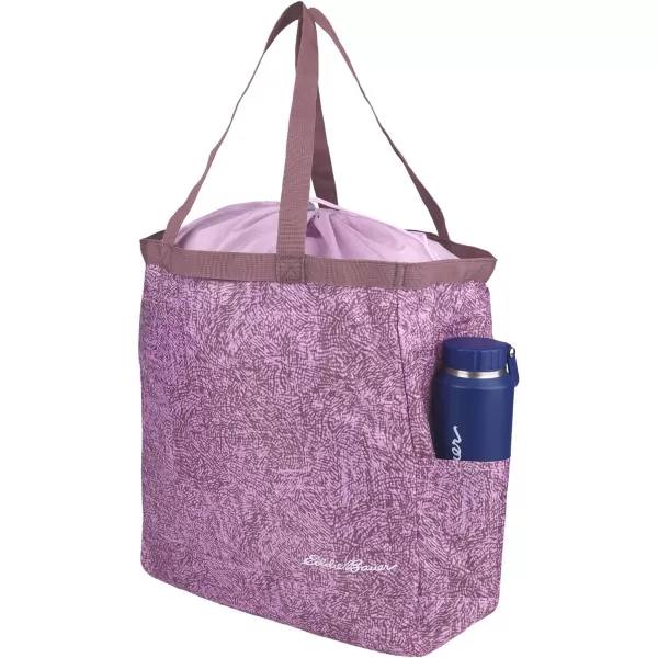 Eddie Bauer Stowaway Packable 25l Cinch Tote with Adjustable CordLock Closure and Exterior Slip PocketLilac