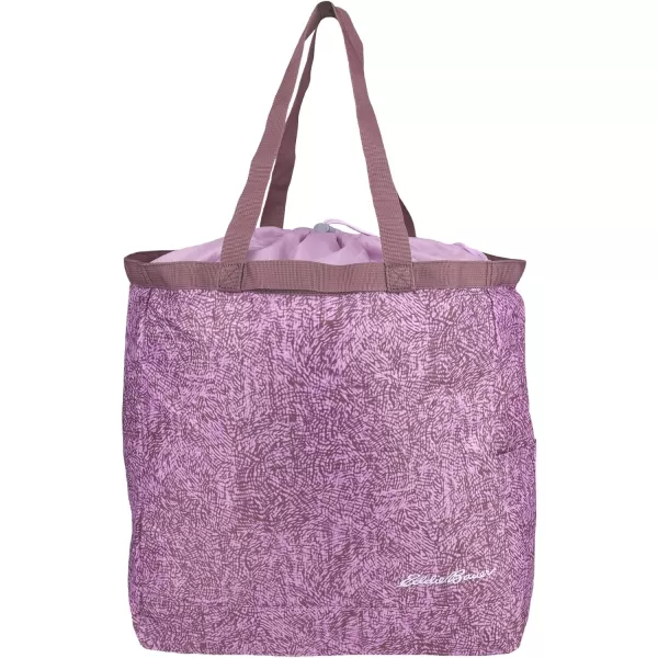 Eddie Bauer Stowaway Packable 25l Cinch Tote with Adjustable CordLock Closure and Exterior Slip PocketLilac