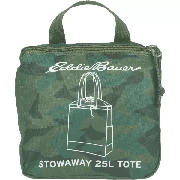 Eddie Bauer Stowaway Packable 25l Cinch Tote with Adjustable CordLock Closure and Exterior Slip PocketSprig