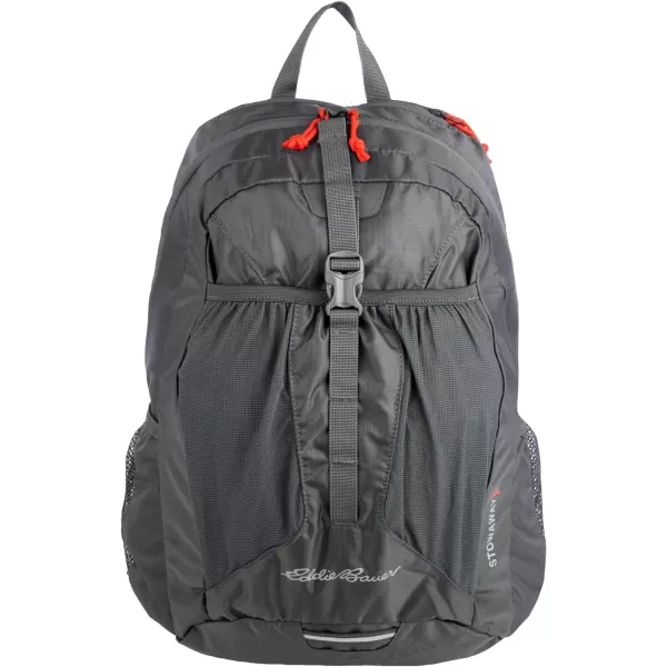 Eddie Bauer Stowaway Packable BackpackMade from Ripstop Polyester Sprig 20LDark Smoke