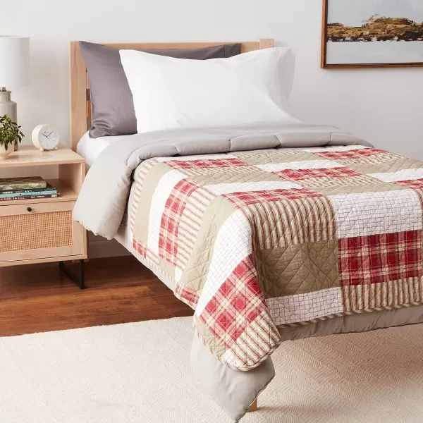 Eddie Bauer Throw Blanket Reversible Cotton Quilted Bedding Home Decor for All Seasons 50 x 60 Camano Island RedEddie Bauer Throw Blanket Reversible Cotton Quilted Bedding Home Decor for All Seasons 50 x 60 Camano Island Red