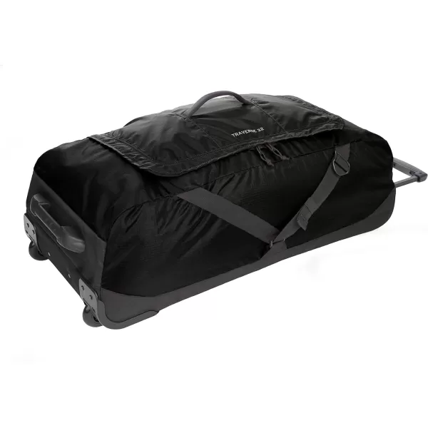 Eddie Bauer Traverse 32 Rolling Duffel BagMade from Ripstop Polyester with Telescoping HandleBlack