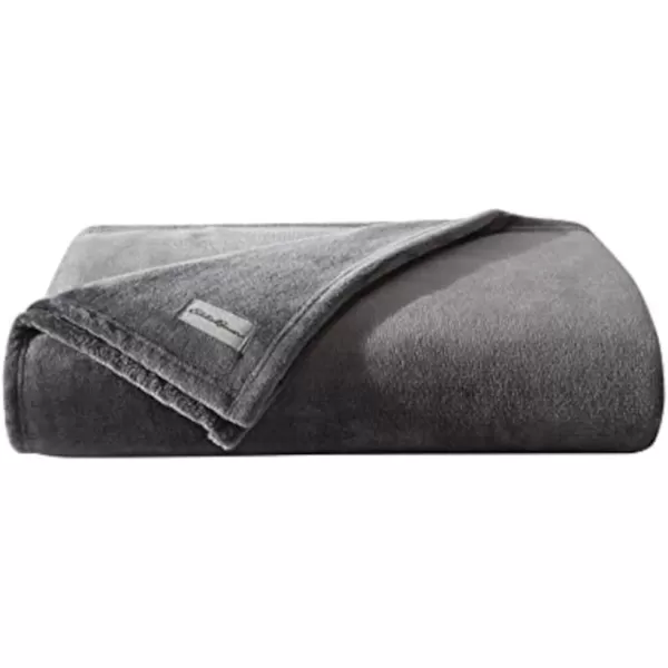 Eddie Bauer Twin Blanket Ultra Soft amp Cozy Plush Home Dcor All Season Bedding Solid Grey TwinKing Dark Grey