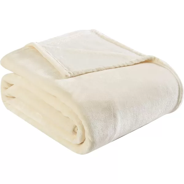 Eddie Bauer Twin Blanket Ultra Soft amp Cozy Plush Home Dcor All Season Bedding Solid Grey TwinQueen Ivory