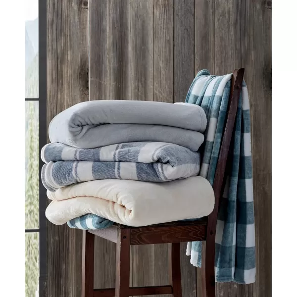 Eddie Bauer Twin Blanket Ultra Soft amp Cozy Plush Home Dcor All Season Bedding Solid Grey TwinQueen Stones Throw Stripe