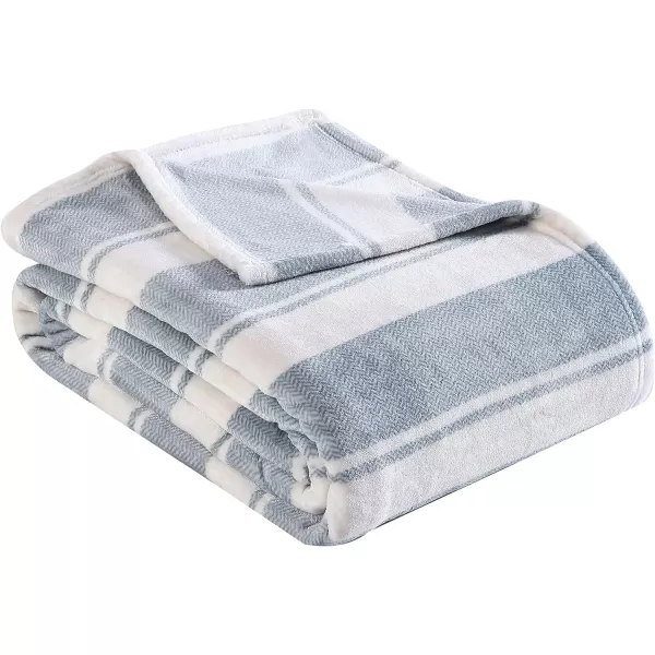 Eddie Bauer Twin Blanket Ultra Soft amp Cozy Plush Home Dcor All Season Bedding Solid Grey TwinQueen Stones Throw Stripe