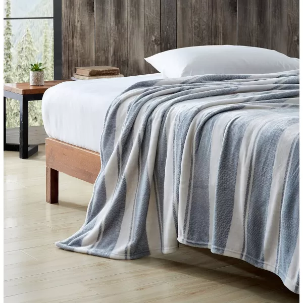 Eddie Bauer Twin Blanket Ultra Soft amp Cozy Plush Home Dcor All Season Bedding Solid Grey TwinQueen Stones Throw Stripe