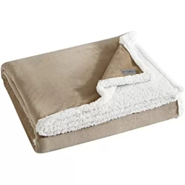 Eddie Bauer Twin Blanket Ultra Soft amp Cozy Plush Home Dcor All Season Bedding Solid Tan TwinKing Solid TanWhite