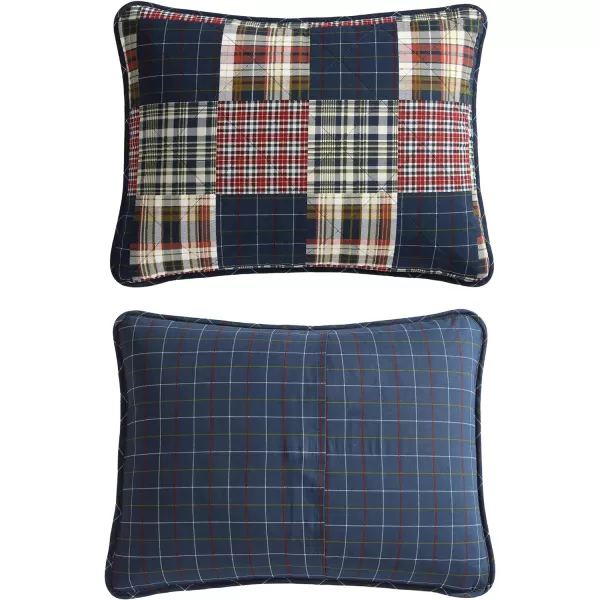 Eddie Bauer Twin Quilt Set Cotton Reversible Bedding Set All Season Lodge Home Dcor Madrona Plaid Navy TwinMadrona NavyRed Queen