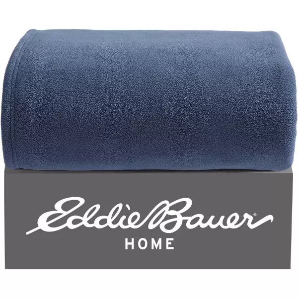 Eddie Bauer UltraPlush Collection Throw BlanketReversible Sherpa Fleece Cover Soft amp Cozy Perfect for Bed or Couch BlueLight GreyThrow BlueLight Grey