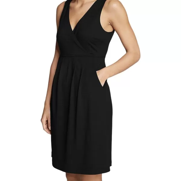 Eddie Bauer Womens Aster Crossover Dress  SolidTall Black