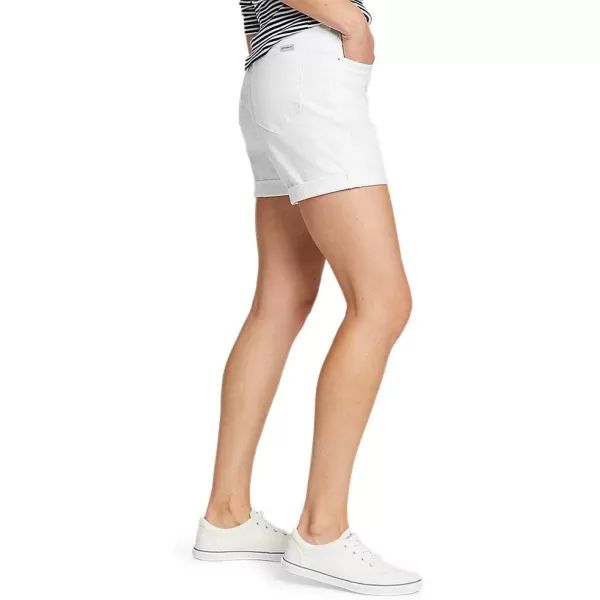 Eddie Bauer Womens Boyfriend Rolled ShortsPlus White