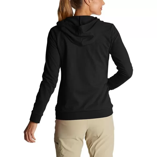 Eddie Bauer Womens Camp Fleece FullZip HoodieBlack