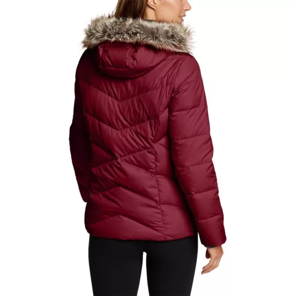 Eddie Bauer Womens Classic Down Hooded JacketDark Berry