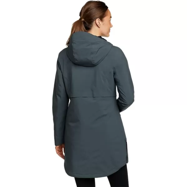 Eddie Bauer Womens Cloud Cap Stretch Insulated Trench CoatPetite Storm