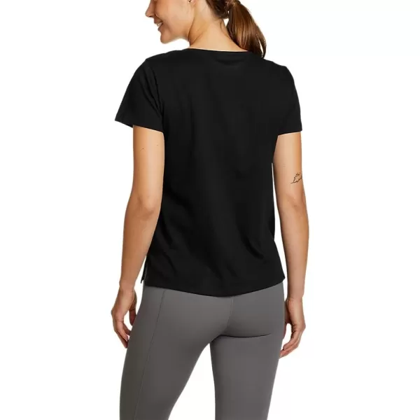 Eddie Bauer Womens Coast and Climb ShortSleeve VNeck TShirt  SolidBlack