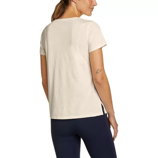 Eddie Bauer Womens Coast and Climb ShortSleeve VNeck TShirt  SolidIvory