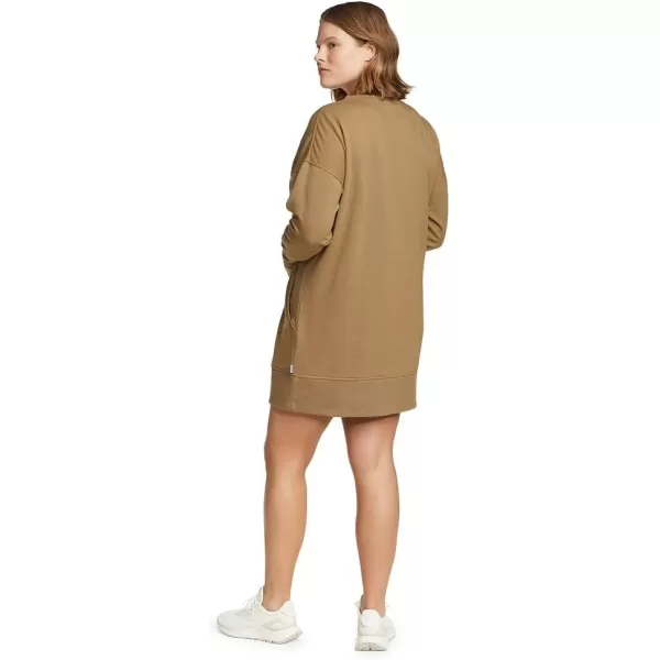 Eddie Bauer Womens Cozy Camp Sweatshirt DressDark Tan