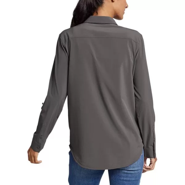 Eddie Bauer Womens Departure 20 LongSleeve ShirtDark Smoke