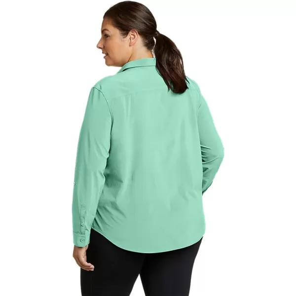 Eddie Bauer Womens Departure 20 LongSleeve ShirtPlus Seaglass