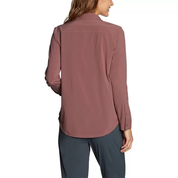 Eddie Bauer Womens Departure 20 LongSleeve ShirtRegular Misty Rose