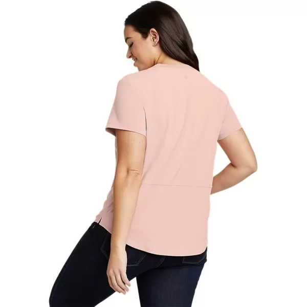 Eddie Bauer Womens Departure ShortSleeve Pocket TShirtPale Pink