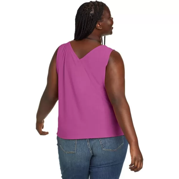 Eddie Bauer Womens Departure VNeck Tank Top  SolidDeep Magenta