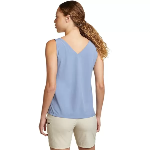 Eddie Bauer Womens Departure VNeck Tank Top  SolidDusty Blue