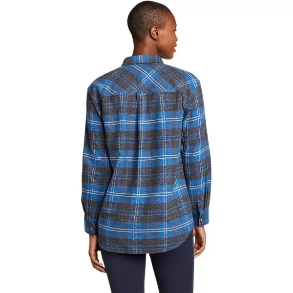 Eddie Bauer Womens EB Hemplify Flannel ShirtPlus Blue