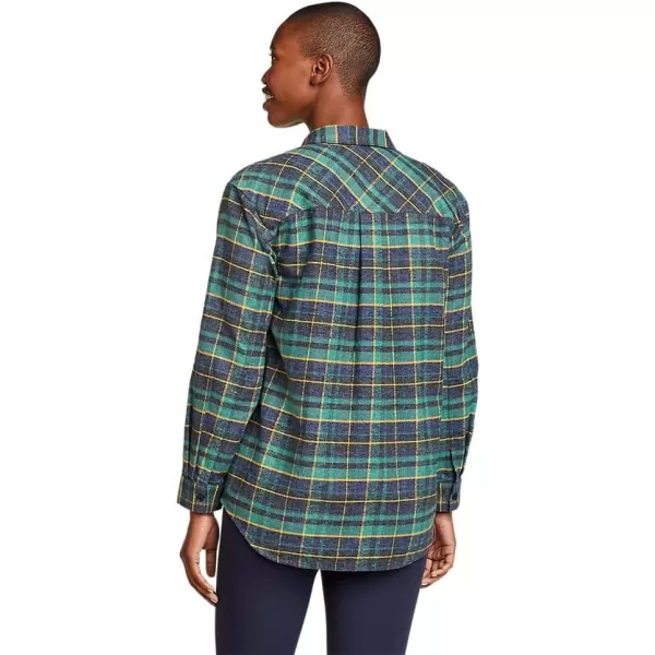 Eddie Bauer Womens EB Hemplify Flannel ShirtRegular Mineral Green