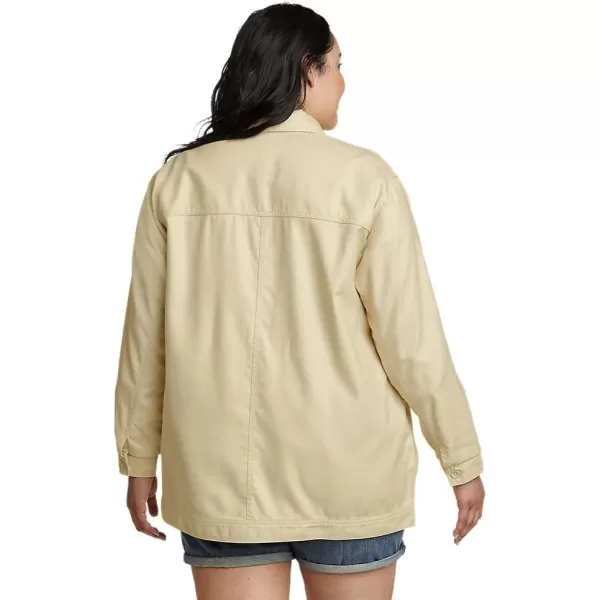 Eddie Bauer Womens EB Hemplify Utility Shirt JacketPlus Ecru